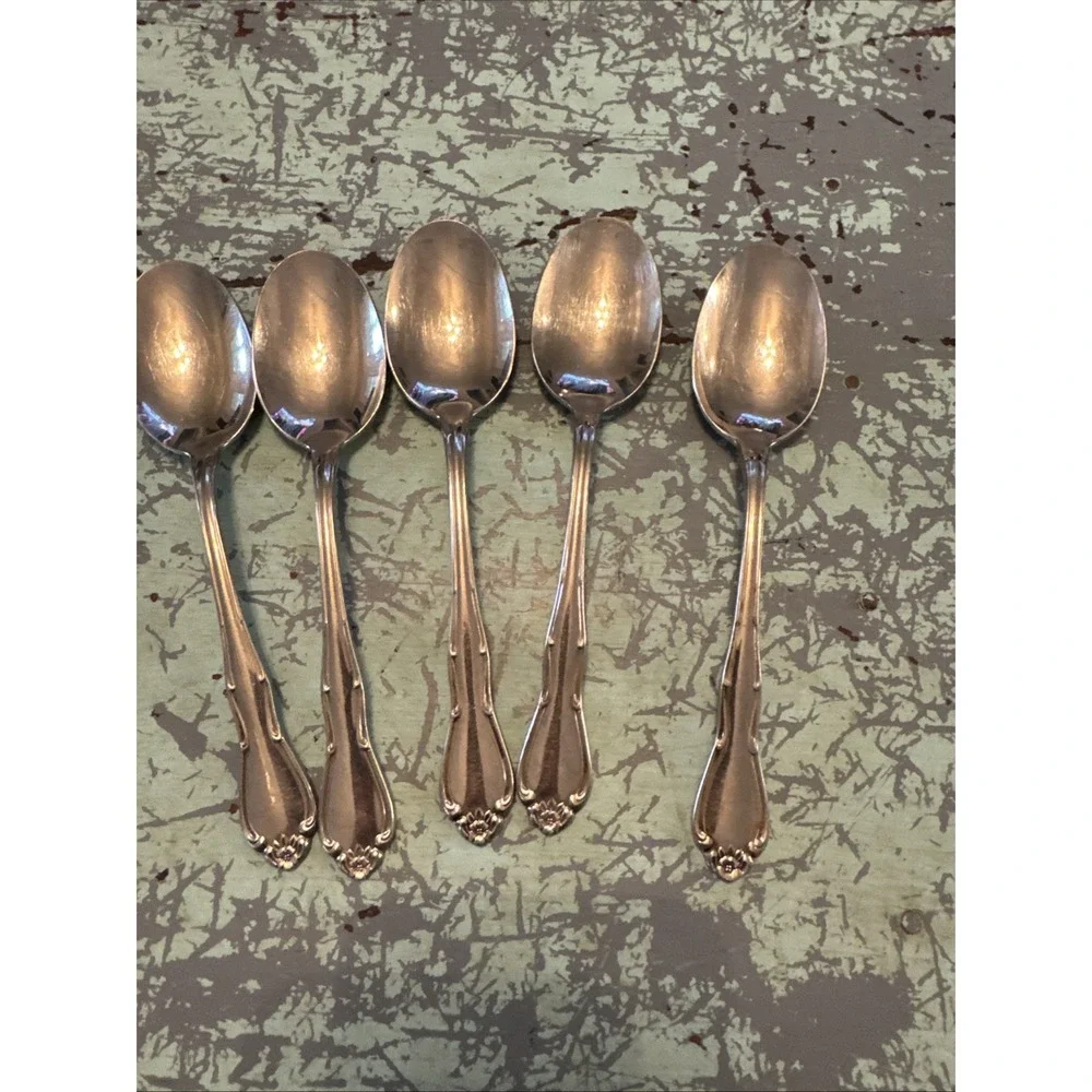 5 Sears and Roebuck TRADITION BANQUET‎ Place Oval Soup Spoon Stainless Made USA